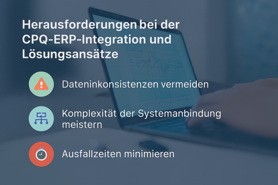 Visaulisierung von Herausforderung bei CPQ-ERP Integration